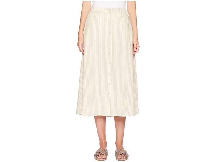 Eileen Fisher Button Front Skirt (natural) Women's Skirt