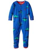 Joules Kids All Over Printed Footie (infant) (blue Dino Paddle) Boy's Jumpsuit & Rompers One Piece