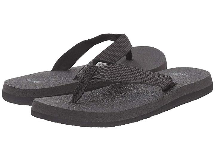 Sanuk Yoga Mat Webbing (black/black) Women's Sandals