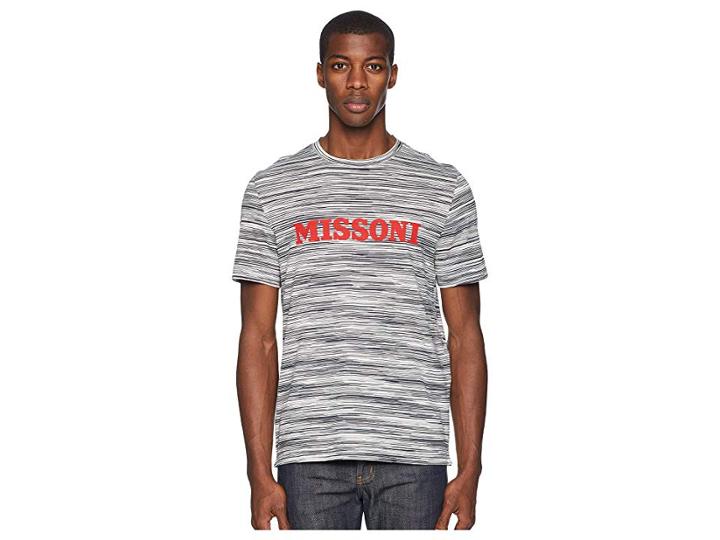 Missoni Printed Jersey T-shirt (black/white) Men's T Shirt