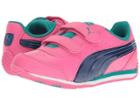 Puma Kids Speed Light Up Power V Ps (little Kid/big Kid) (shocking Pink/true Blue) Girls Shoes