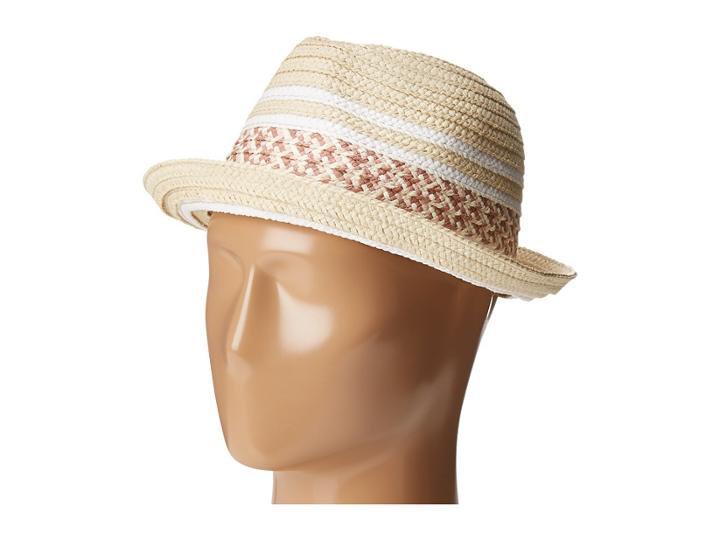 Bcbgeneration Stripe Fedora (oxford Tan) Fedora Hats