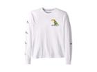 Volcom Kids Bad Bird Long Sleeve Tee (big Kids) (white) Boy's T Shirt
