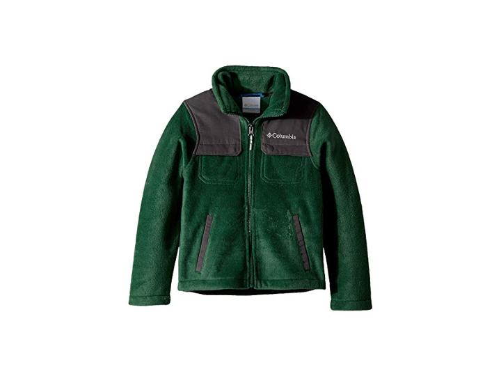 Columbia Kids Steens Mountaintm Novelty Full Zip Fleece (little Kids/big Kids) (forest/grill) Boy's Fleece