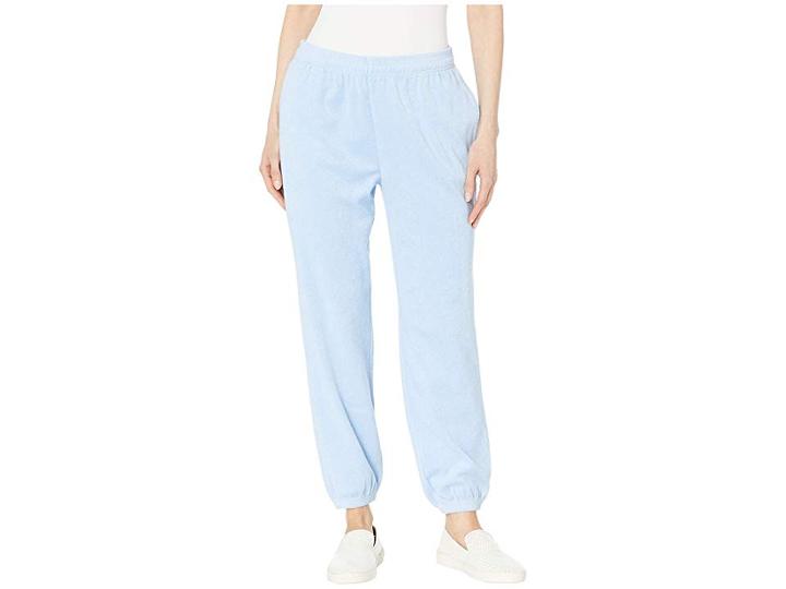 Juicy Couture Microterry Easy Jogger Pants (beach Blue) Women's Casual Pants