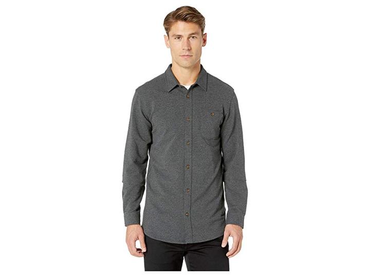 O'neill Anton Long Sleeve Woven (asphalt Heather) Men's Long Sleeve Button Up