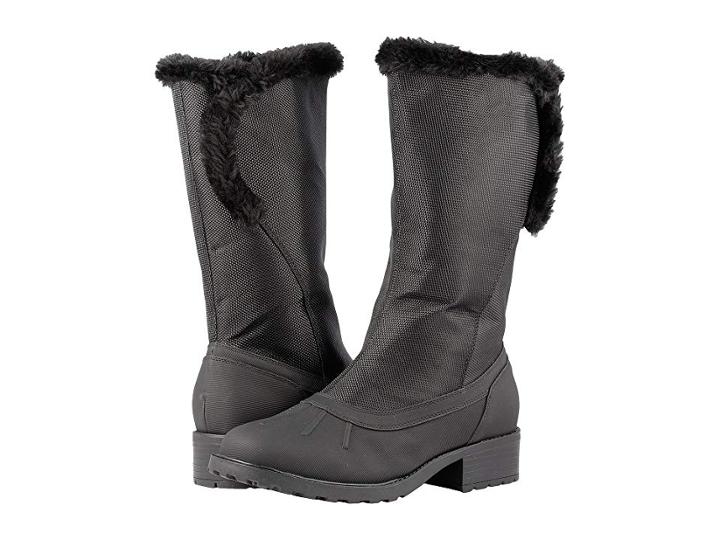 Trotters Bowen Waterproof (black Rubberized Waterproof/ballistic Nylon Waterproof/faux Fur) Women's Boots