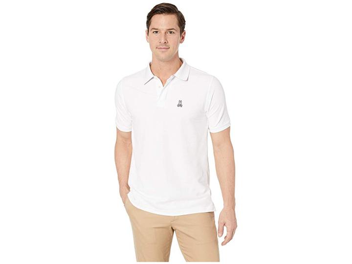 Psycho Bunny Porthill Polo (white) Men's Clothing
