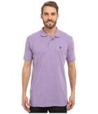 U.s. Polo Assn. Solid Interlock Polo (tie Purple Heather) Men's Short Sleeve Knit