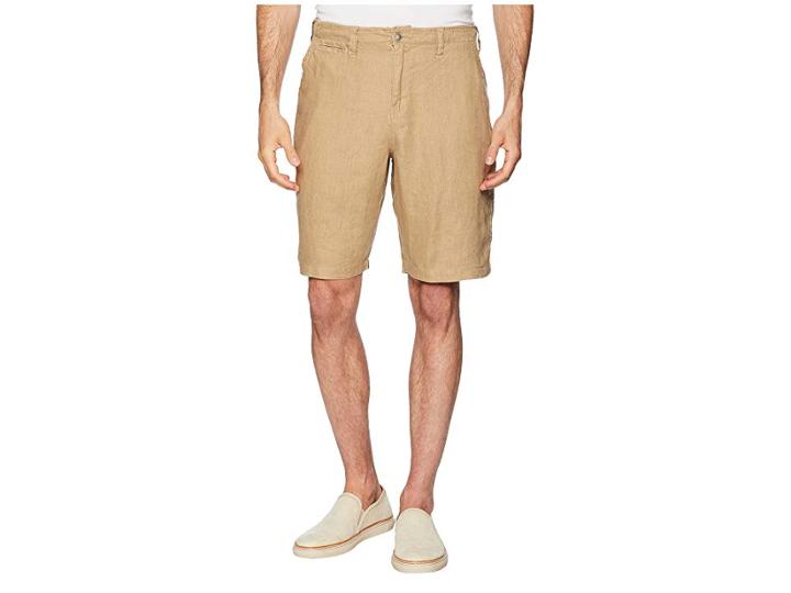 True Grit Sunset Linen Drawstring Chino Shorts (khaki) Men's Shorts