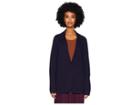 Eileen Fisher Washable Wool Crepe Notch Collar Cardigan (midnight) Women's Sweater