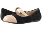 Softwalk Napa Mj (black/nude Casual Suede/smooth Pu) Women's Flat Shoes
