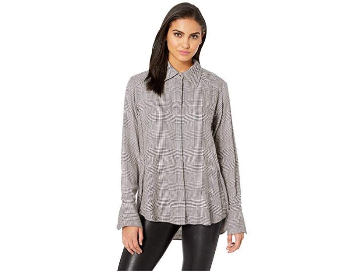 Paige Clemence Shirt (cream Tan/ombre Blue) Women's Clothing