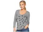 Lucky Brand All Over Butterfly Tee (pewter) Women's T Shirt