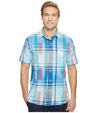 Tommy Bahama Can't Stop Ikat Camp Shirt (download Blue) Men's Clothing