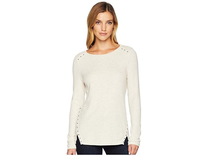 Nic+zoe Studding Along Top (almond) Women's Clothing