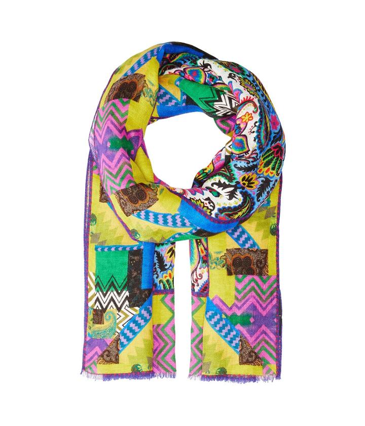 Etro Dark Paisley Blend Scarf (multi) Scarves
