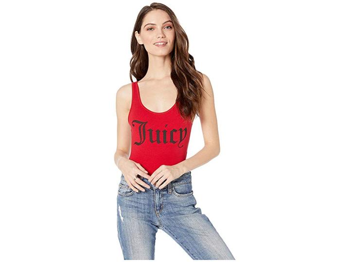 Juicy Couture Juicy Graphic Scoop Neck Bodysuit (astor) Women's Jumpsuit & Rompers One Piece