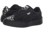 Puma Kids Suede Platform Athluxe Ps (little Kid) (puma Black/puma Silver) Girls Shoes