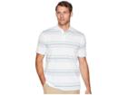 Callaway Regimental Space Dye Striped Polo (bright White) Men's Short Sleeve Pullover