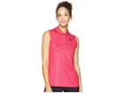 Nike Golf Dry Polo Sleeveless Print (rush Pink/black/burgundy Crush/black) Women's Clothing