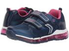 Geox Kids Android 16 (little Kid/big Kid) (navy/fuchsia) Girl's Shoes