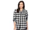 Woolrich Eco Rich Pemberton Boyfriend Shirt (ivory Check) Women's Long Sleeve Button Up
