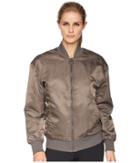 Reebok Favorite Bomber Jacket (urban Grey) Women's Coat