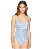 L*space Horizon Stripe Blair One-piece (royal) Women's Swimsuits One Piece