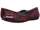 Softwalk Napa (dark Red Romantic Floral) Women's Flat Shoes