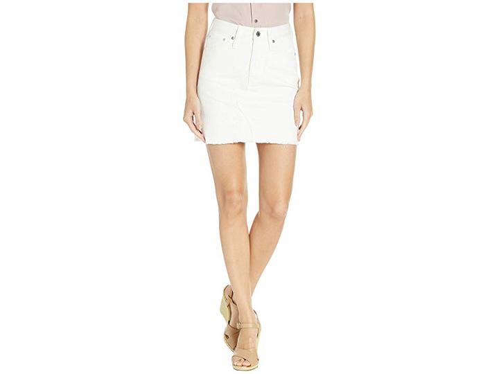 J.crew Denim Mini Skirt In Chalk White (chalk White) Women's Skirt