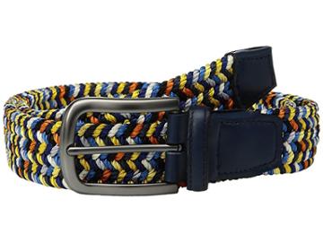 Torino Leather Co. 35mm Italian Woven Elastic (navy/multi) Men's Belts