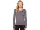 Nike Pro Mesh Long Sleeve Training Top (dark Grey/black) Women's Long Sleeve Pullover