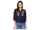 Joules Rosamund Woven Printed Blouse (french Navy) Women's Blouse