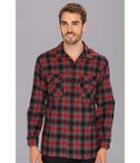 Pendleton L/s Board Shirt (red/black Ombre) Men's Long Sleeve Button Up