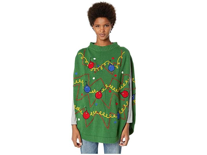 Whoopi Christmas Tree Skirt Sweater (multi) Sweater