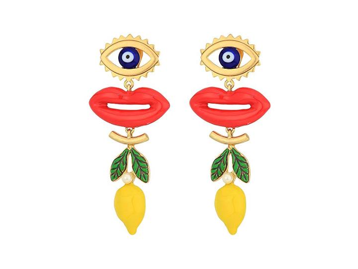 Tory Burch Crazy Charms Statement Earrings (multi) Earring
