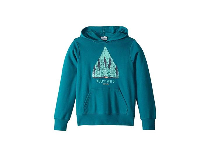 Columbia Kids Take A Hiketm Hoodie (little Kids/big Kids) (emerald) Girl's Sweatshirt