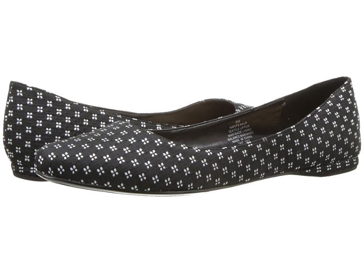 Nine West Speakup Flat (black/white Side B Stitch Jacquard) Women's Dress Flat Shoes