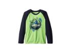 Adidas Kids Logo Sport Ball Tee (little Kids) (neon Green) Boy's Clothing