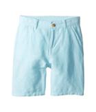 Janie And Jack Flat Front Shorts (toddler/little Kids/big Kids) (teal Linen) Boy's Shorts