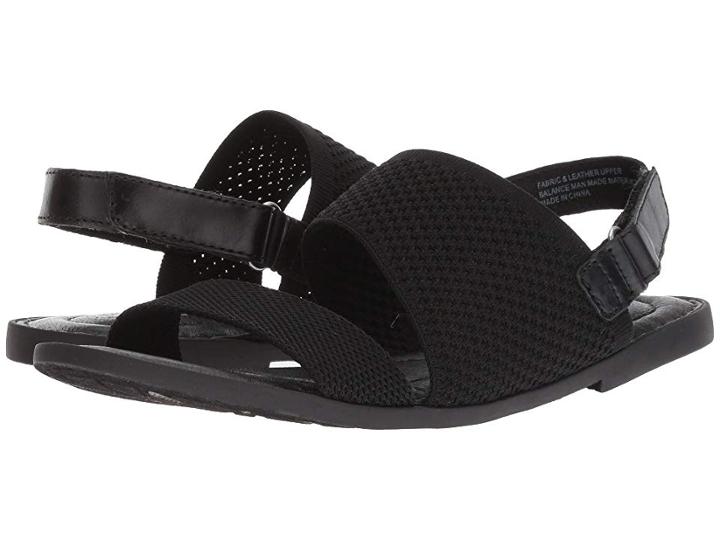 Born Hanz (black Knit Combo) Women's Sandals