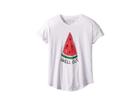 The Original Retro Brand Kids Chill Out Rolled Short Sleeve Slub Tee (big Kids) (white) Girl's T Shirt