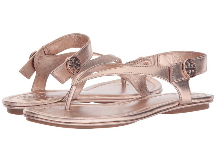 Tory Burch Minnie Travel Sandal (rose Gold) Women's Sandals