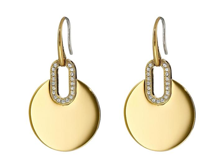 Michael Kors Disc Drop Earrings (gold) Earring