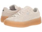 Puma Kids Suede Platform Jewel (little Kid) (whisper White/whisper White) Girls Shoes