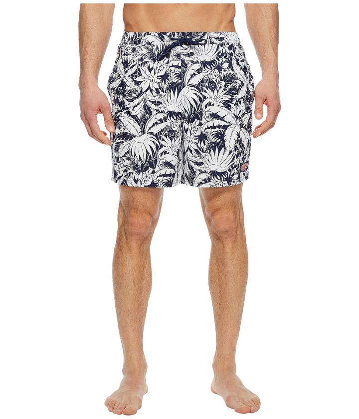 Vineyard Vines Pineapple In Palms Chappy Swim Trunk (deep Bay) Men's Swimwear