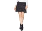 Jack By Bb Dakota I'm A Rebel, Dottie Printed Faux Wrap Ruffle Skirt (black) Women's Skirt
