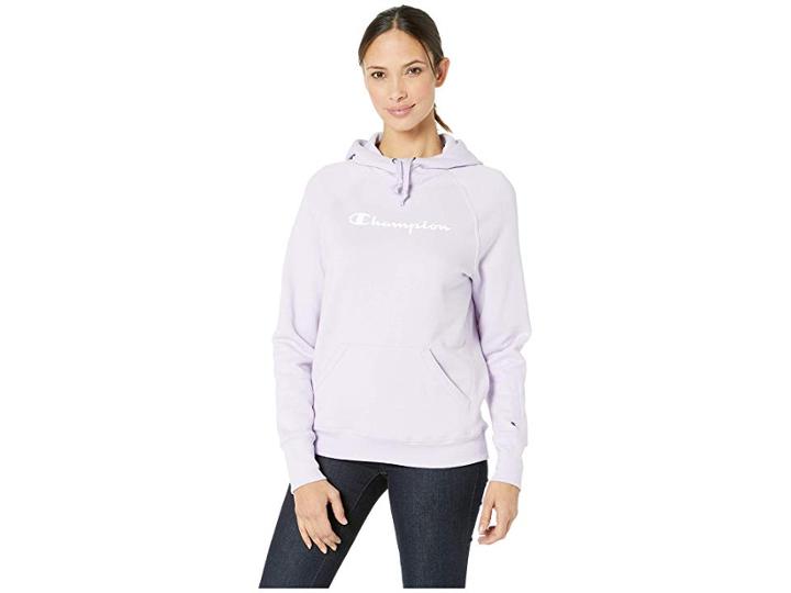 Champion Powerblend Fleece Pullover Hoodie (pale Violet) Women's Sweatshirt