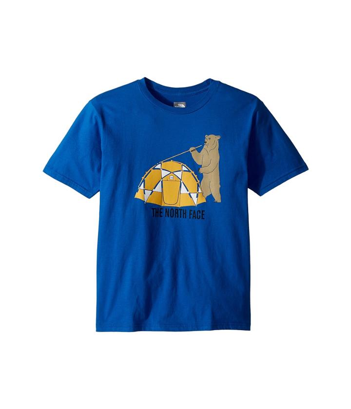The North Face Kids Short Sleeve Graphic Tee (little Kids/big Kids) (turkish Sea/tnf Yellow) Boy's Clothing